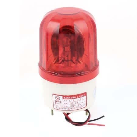 Industrial Dc 12v Red Flash Emergency Rotary Warning Lamp Signal Tower Light