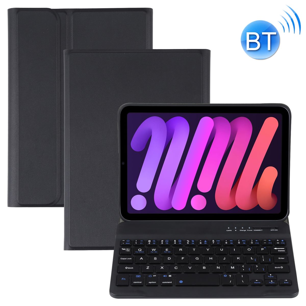 A06 Detachable Bluetooth Keyboard Leather Tablet Case For IPad Mini 6 (Black)