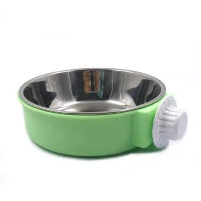 Td Pet Cage Hanging Bowl - Green -small