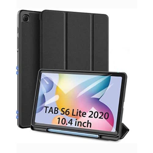 Smart Leather Flip Case For Samsung Galaxy Tab S6 Lite - Black