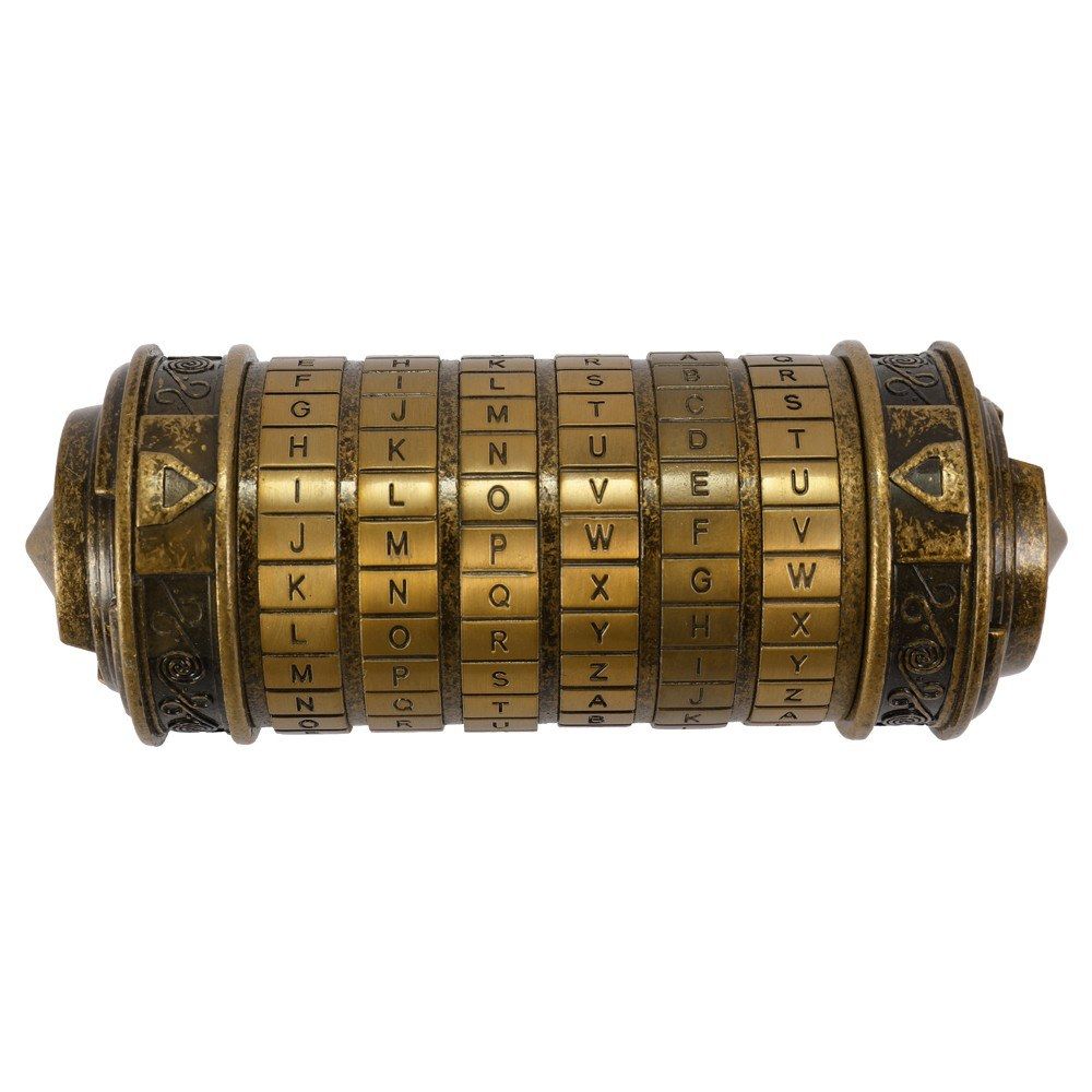 Retro Birthday Valentine Gift Box Cylinder Lockbox Da Vinci