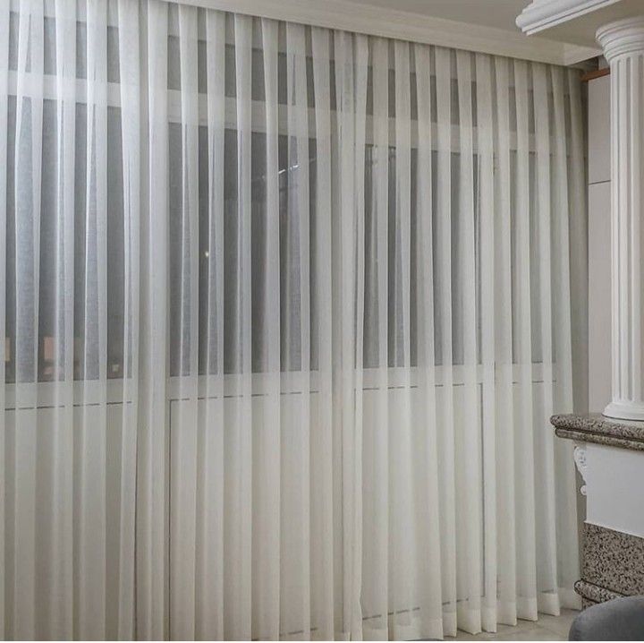 7.5 By 7.5 High Quality  Sheer Curtain -Off White