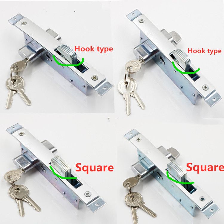 Framed Glass Door Lock, Aluminum Alloy Door Lock, Sliding