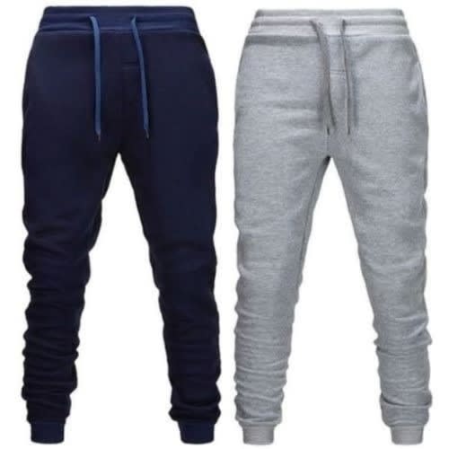 Plain Joggers Pant - Navy Blue & Grey