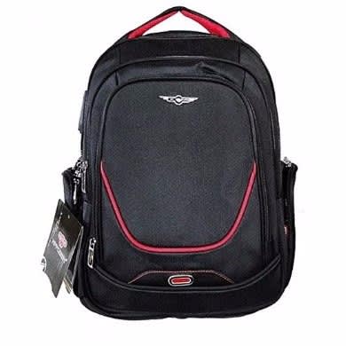 15-17" Power Laptop Back Pack - Black With Red Design