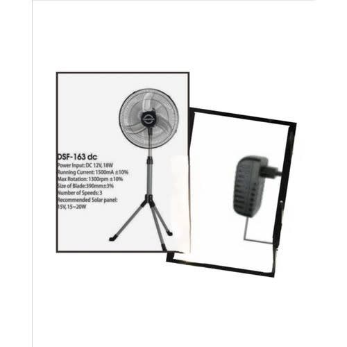 Ac/dc Solar And Inverter Fan+Free Adapter - 18W -16 Inches