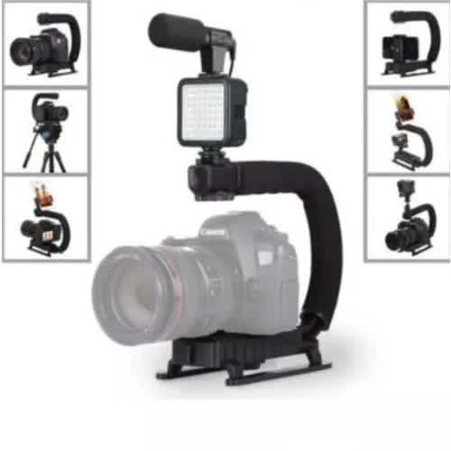 U Shape Vlogging Kit Bracket Stabilizer For Phones Camera Vlogging Video Making Kit