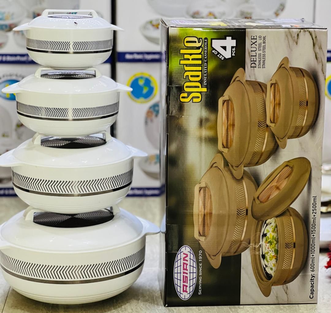 4 SETS INSULATED DINNER PLATES