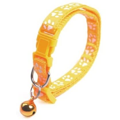 Reflective Collar With Bell For Cats Puppy And Small Dogs - Yellow