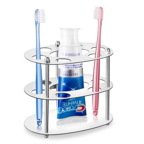 Stainless Steel Toothbrush And Toothpaste Holder Stand