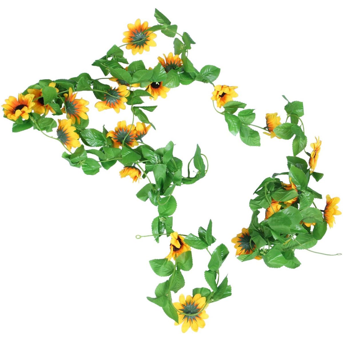 2.6M Artificial Sunflower Wreath Flower Ivy Leaf