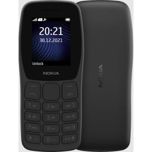 Nokia 105 - 1.77" - Dual Sim - 4MB ROM - FM Wireless Radio - Black