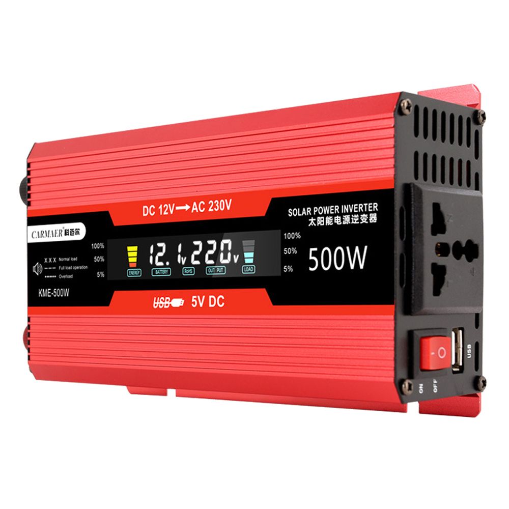 500W Car  Inverter 12V To 220V AC Converter Solar Inverter