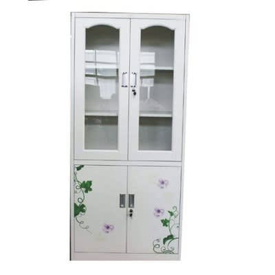 Office Steel Double Opening Glass and Double Door Storage File Locker