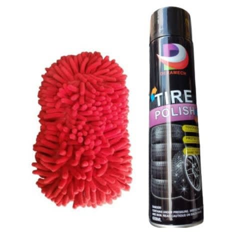 Derama Tire Polish Protect And Shine + Sponge 2in1 - 650ml