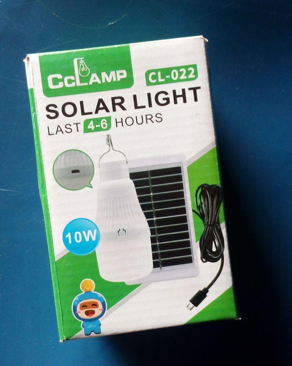 Solar Rechargeable Bulb With Solar Panel