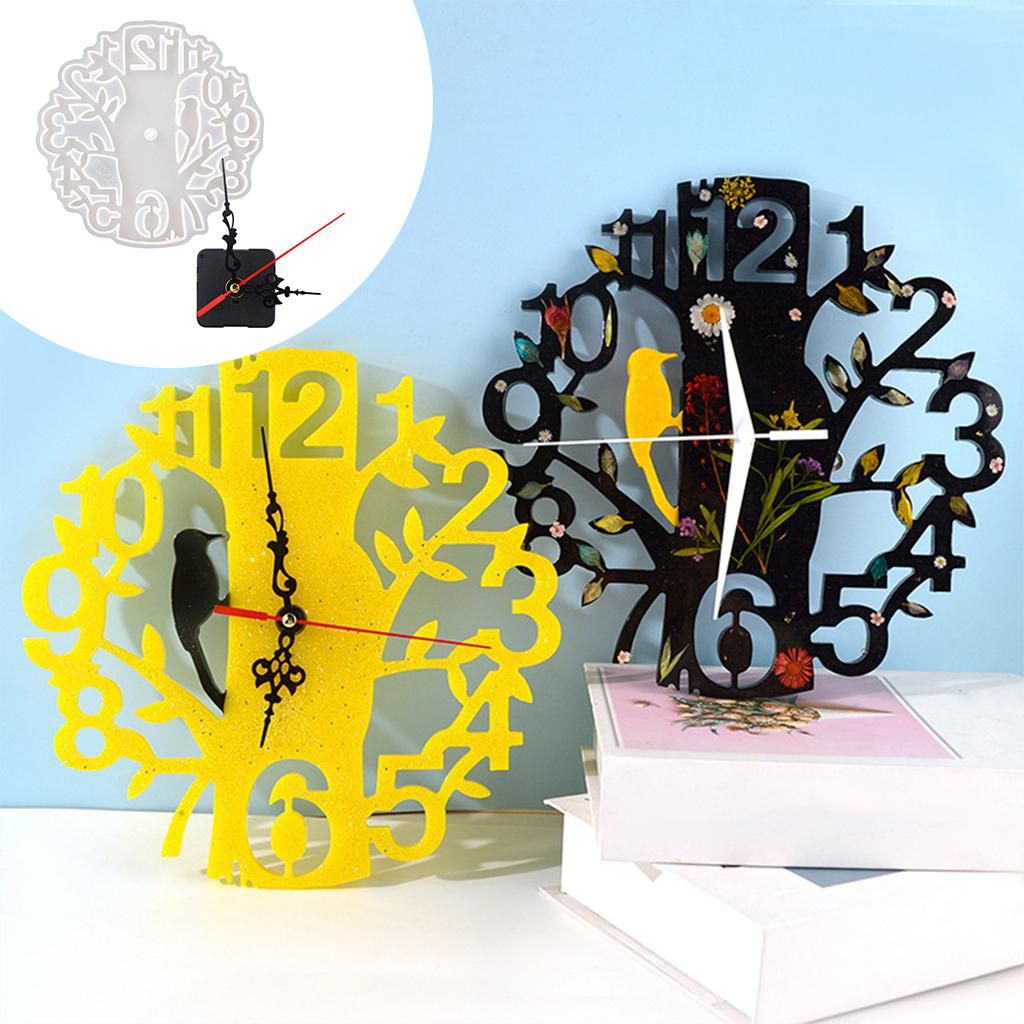 Silicone Clock  DIY Set  Resin Black Pointer
