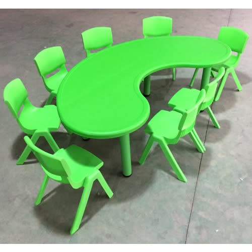 Children School  Activities Study Table With 8 Chairs