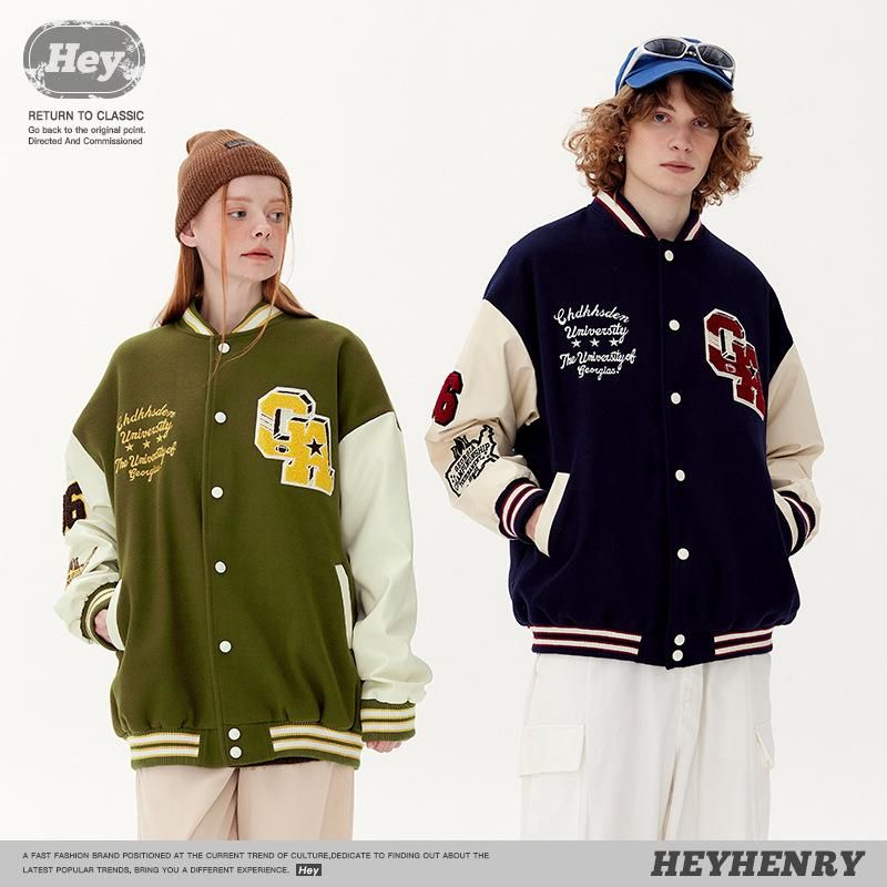 HeyHenry Academy Style Loose Casual Coat Autumn New Baseball Top Boys and Girls Design Trendy
