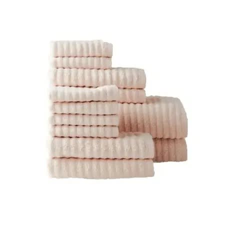 Zero Twist 100% Cotton 12-piece Towel Set 450 Gsm, Blush
