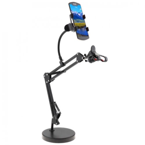 Extendable Phone Holder With Suspension Boom Scissor Long Arm Mount