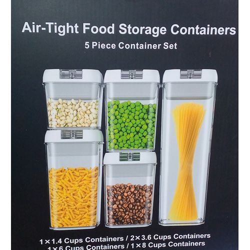 Plastic Cereal Container Set With Easy Pour Lid Set