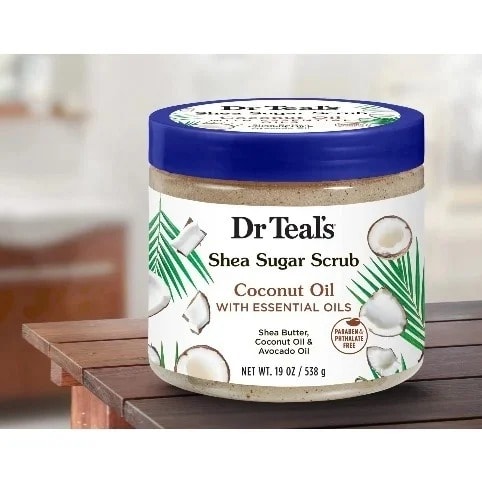 Dr Teal's - Shea Sugar Body Scrub Coconut Oil With Essential Oils - 538g
