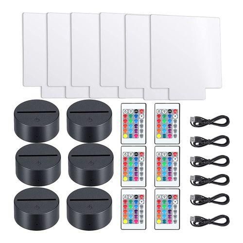 4Pcs LED Light Base With Square Acrylic Panel