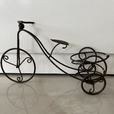 Wrought Iron Bicycle Plant Pot Holder - Mini Size