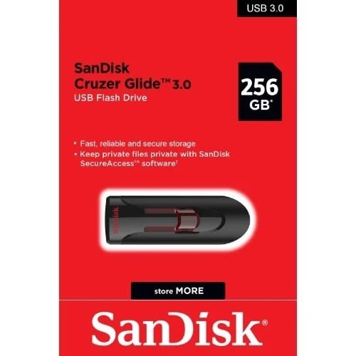 Sandisk Cruzer Glide 3.0 Usb Flash Drive - 256gb
