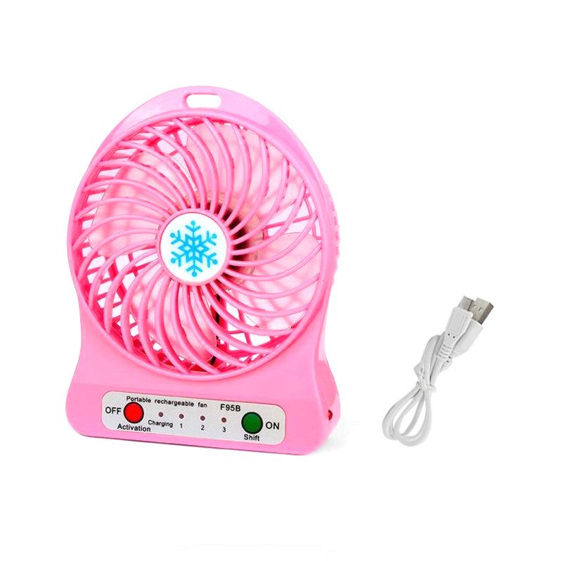 Desk Fans Office Portable Cooler 3 USB With Mini Speed LED Cooler Rechargeable Summer Light Air Fan 1PC Adjustable Fan