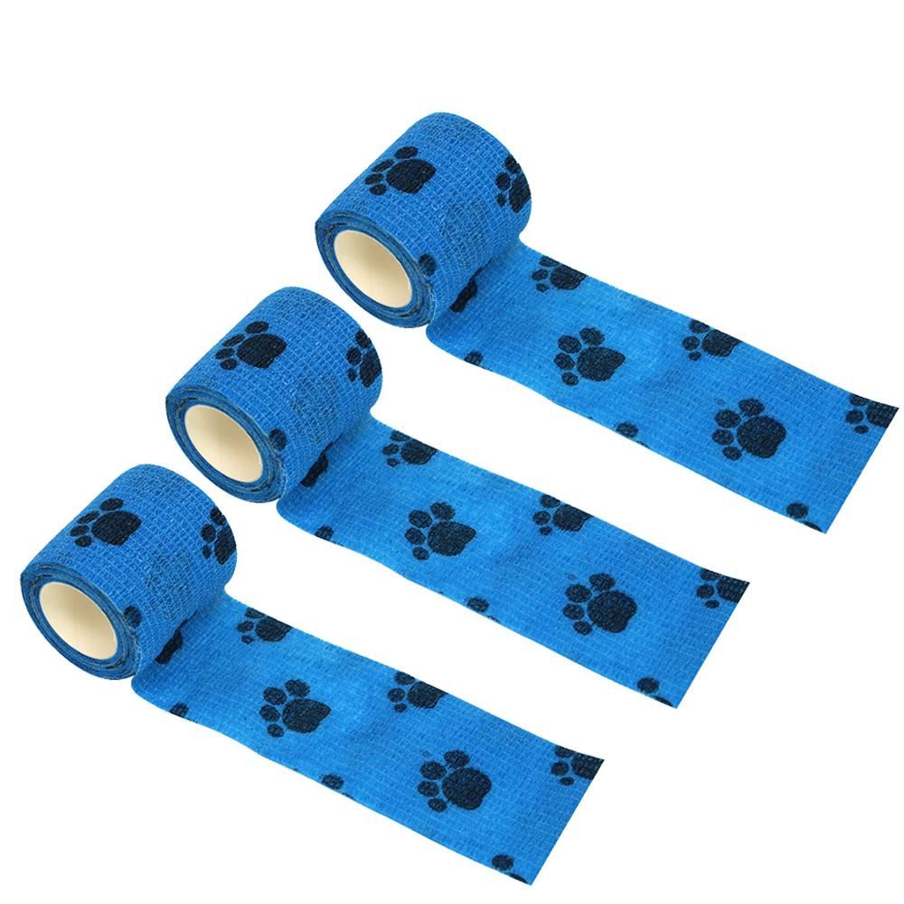3 Rolls Self-Adhesive Bandages Wrap Non-woven Elastic Breathable Bandage