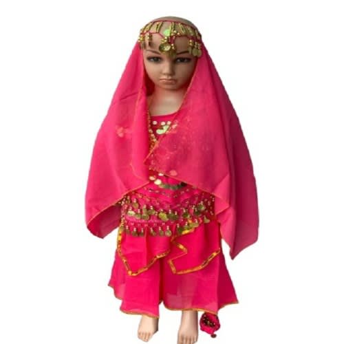New Belly Dance Indian Skirt Girls Costume-pink