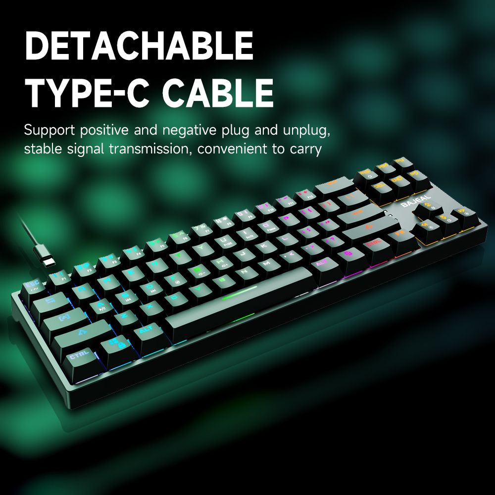K71 Wired Mechanical Keyboard 71 Keys Gaming Keyboard With RGB Light