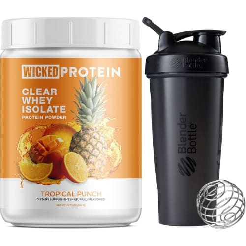 Wicked Protein Whey Isolate Protein Powder 504g 23g Protein,95 Calories,refreshing Juice + Shaker