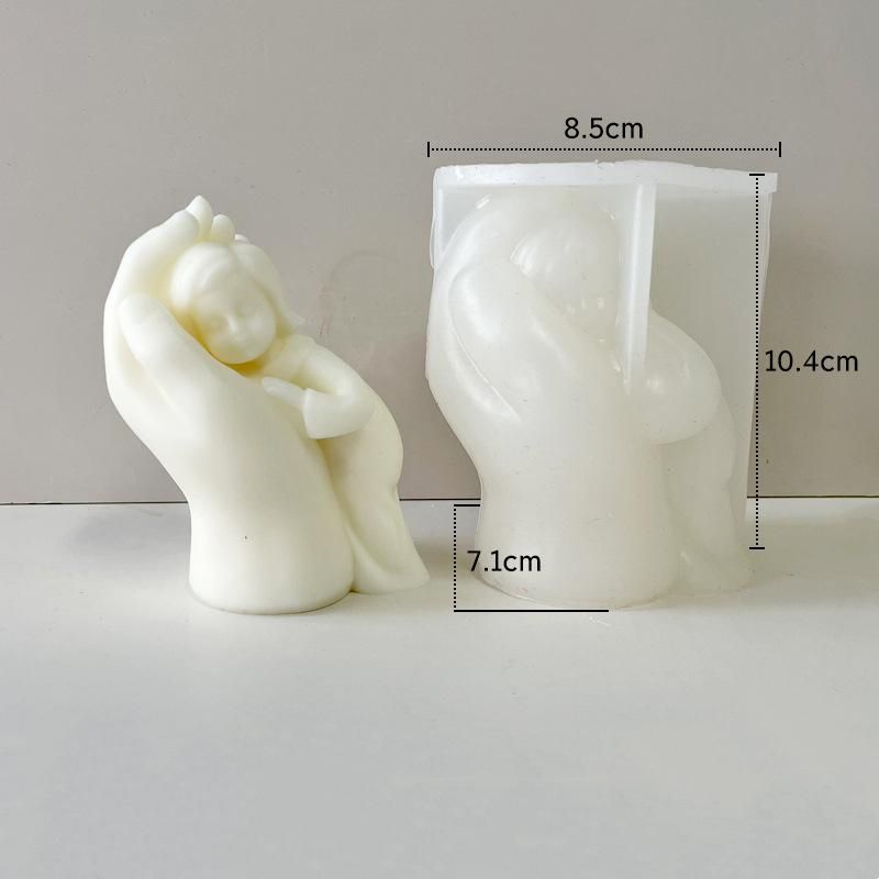Silicone Candle Mold Mother's Hand Portrait Aromatic Candle Making Soap Resin Chocolate Mold Gift Craft Home Decor Child Gifts