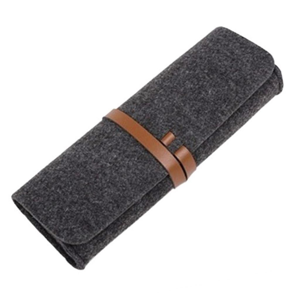 Felt Roll Pen Bag Portable Large Capacity Stationery Pouch