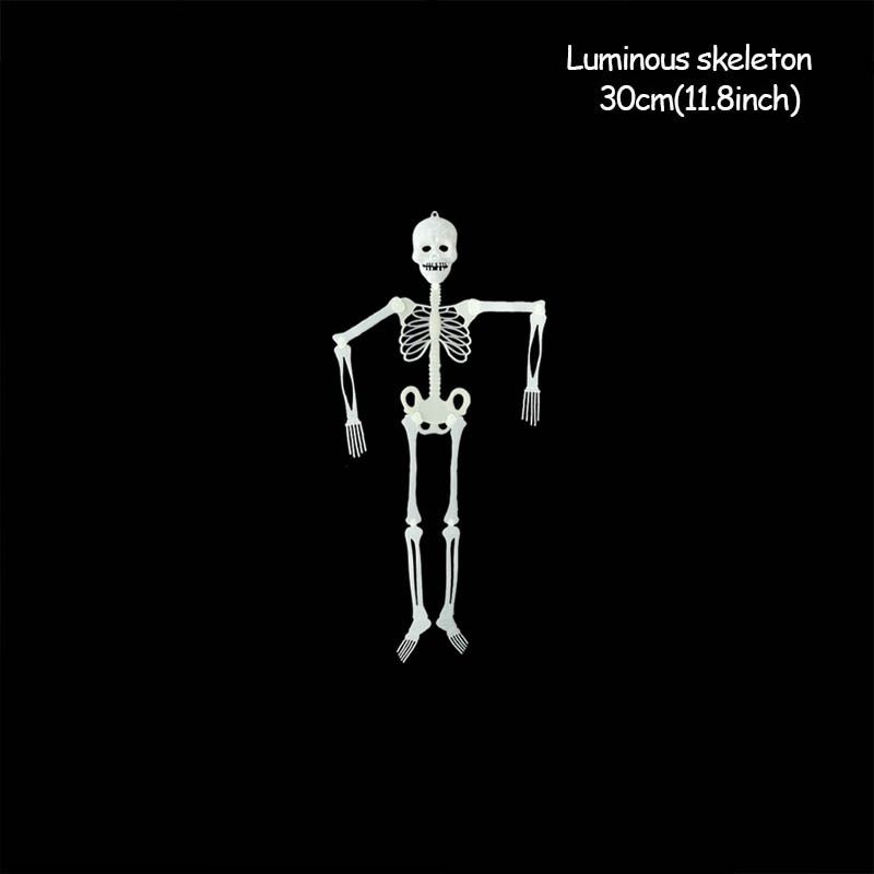 Halloween Garden Decoration Fake Ll Skeleton LED Glowing Pumpkin Tombstone Haunted House Decor Horror Decor Halloween Party 1set Ll Bones A