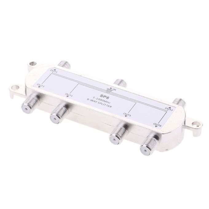 6 Ways Splitter 51000MHz Signal CATV Splitter TV Antenna Coaxial HDTV