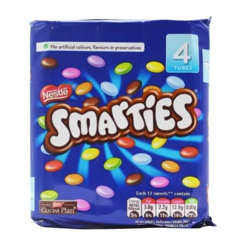 English Smarties - 4 Tubes In 1 Pack
