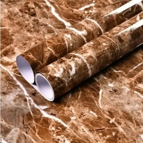 Marble Self Adhesive Sticker - Brown