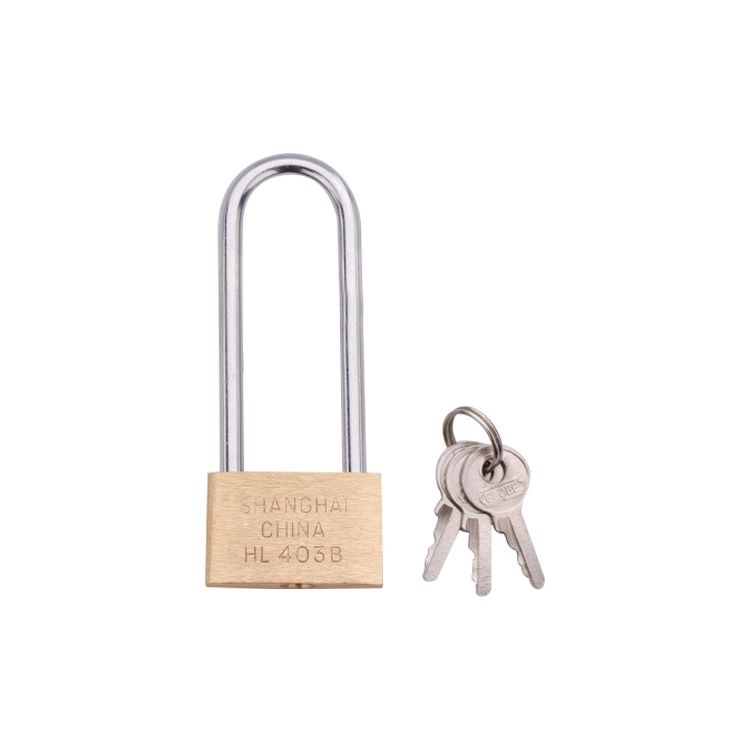 Copper Padlock Small Lock, Style: Long Lock Beam, 30mm Open