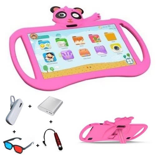 Lenosed E100-Dual Sim -10.1" - 4GB RAM - 64GB Storage -3D Eye Glasses Kids Tablet - Pink