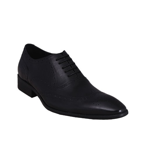 Men's Brogues Lace-up Leather Shoe Msh-3765  - Black