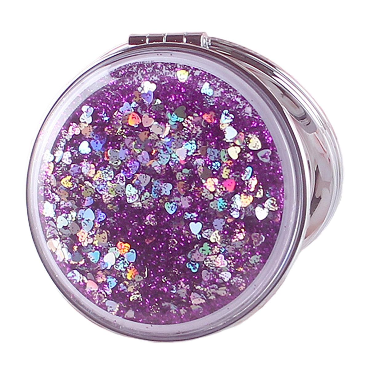 Mini Vanity Mirror Hand Mirror Pocket Mirror Purple