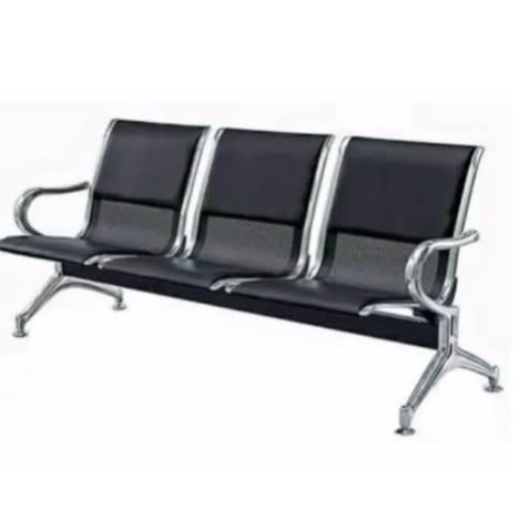 Full Black Padded 3seater