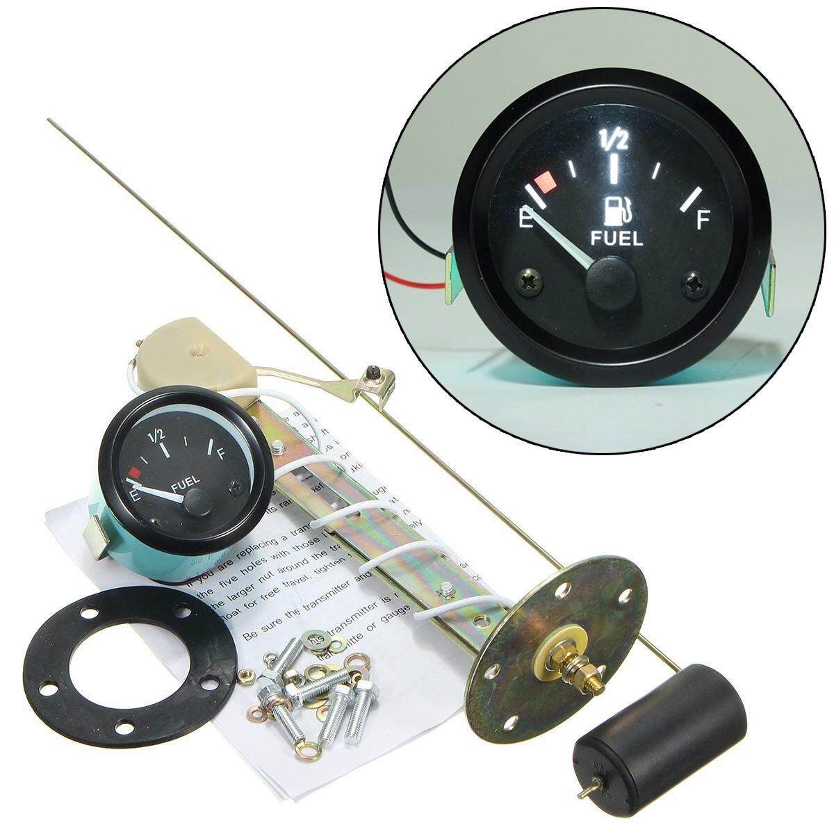 2''/52mm Car Fuel Level Meter&Fuel Sensor E-1/2-F Indicator W/Sender+Float