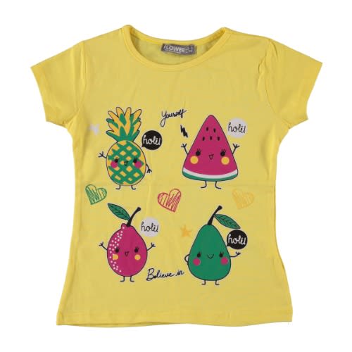 Fruity Top Girl T-shirt - Yellow