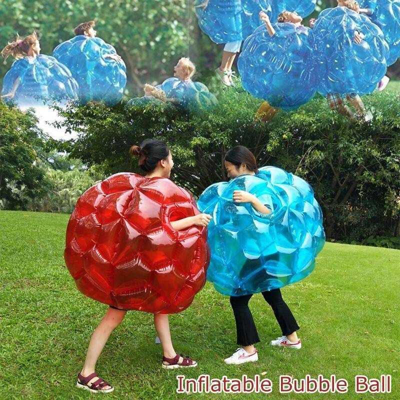 60CM PVC Inflatable Bubble Ball Kids Impact Toy Soccer Football Outdoor Sport Gules