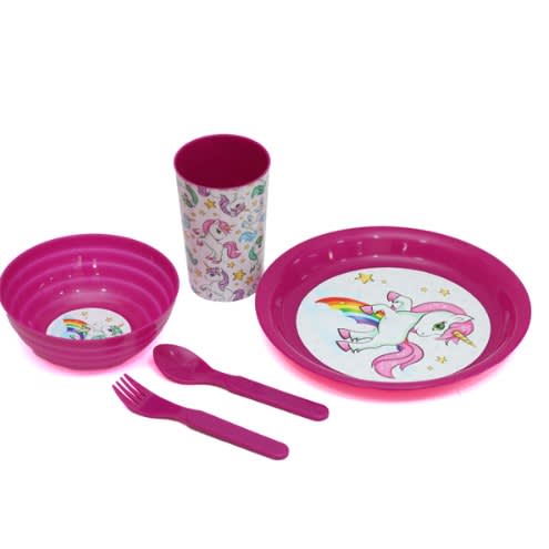 RSW - 5 Piece Kids Dinner Set - Unicorn Character Design